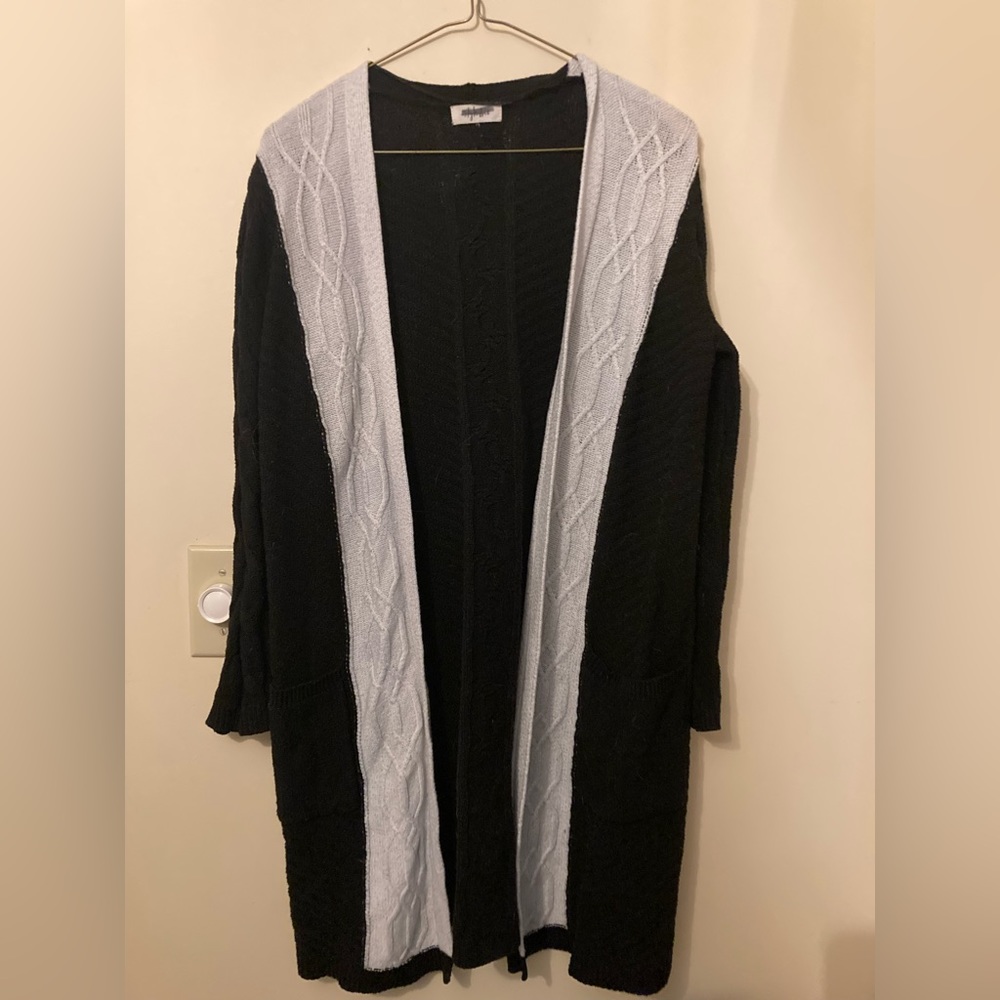Back and white cardigan